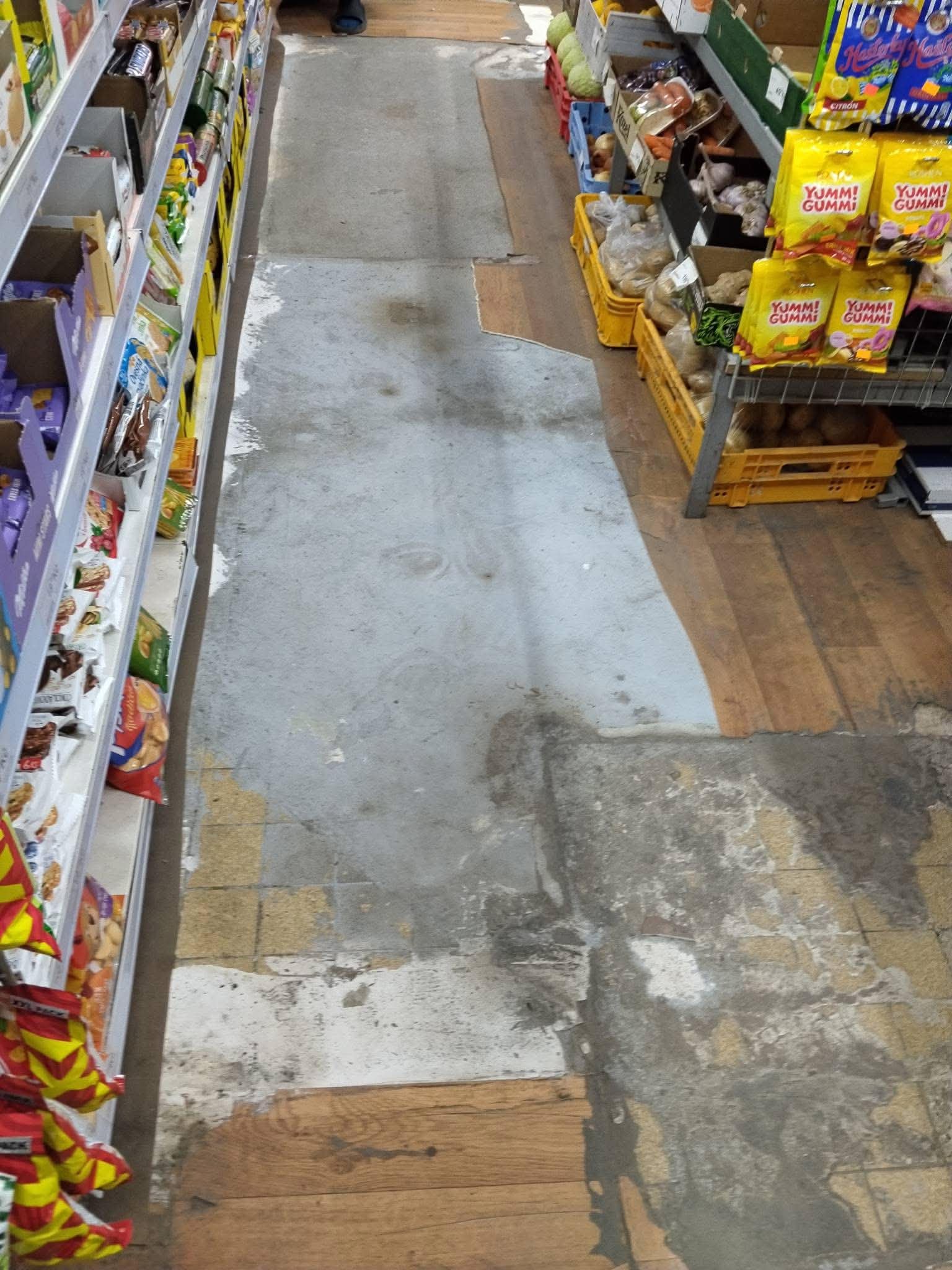 Renovace podlah v prodejně